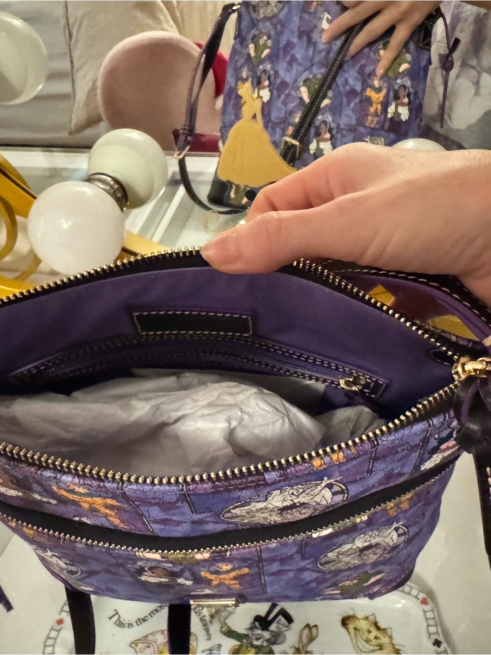 Disney Dooney & Bourke Purple Hunchback of Notre Dame Crossbody Bag - Picture 5 of 5